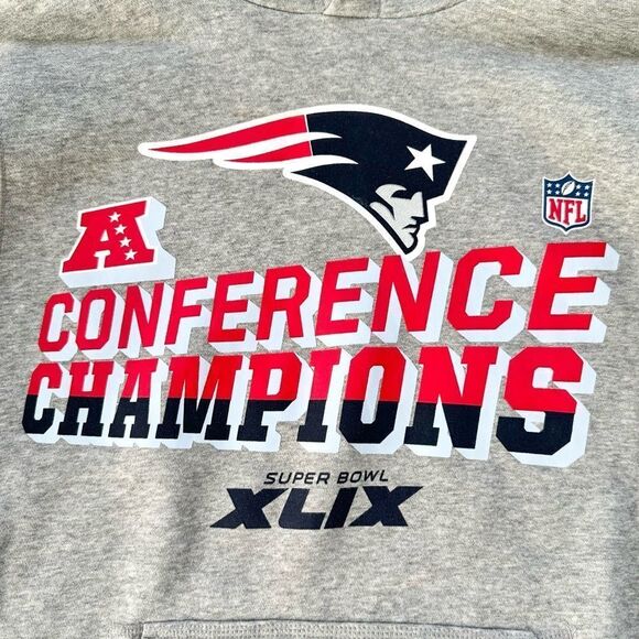 🔃Nike New England Patriots Gray Long Sleeve Hoodie Sweatshirt - Picture 4 of 7